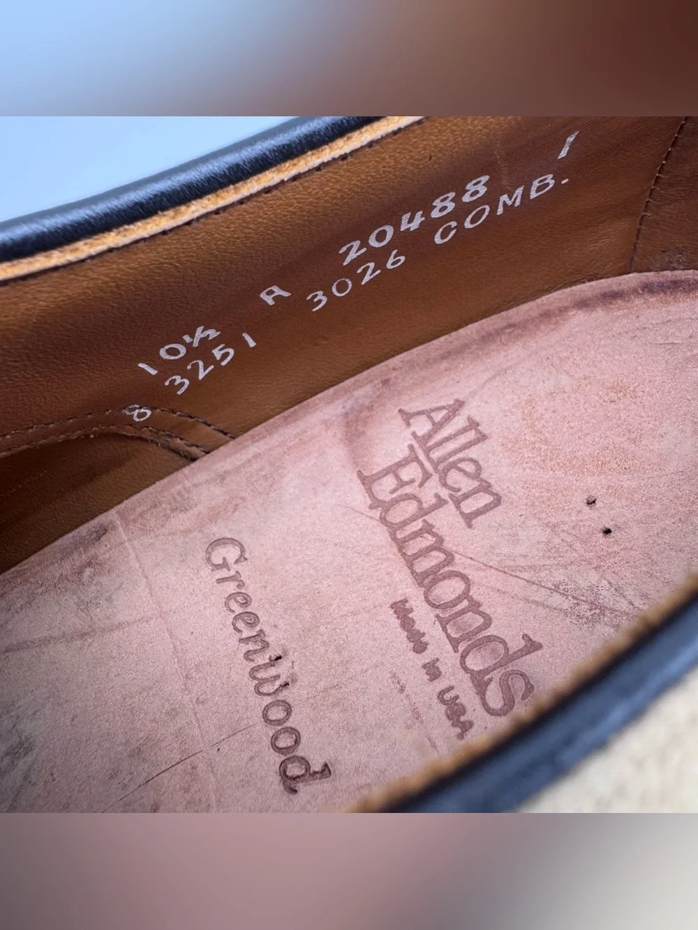 Allen Edmonds Greenwood Tan Suede Saddle Oxford Shoes Men's Size 10.5 A